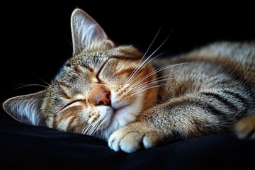 Aufkleber - A cat snoozing on a cozy bed