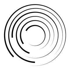 Wall Mural - halftone speed lines circle. geometric art in circle form. round swirl movement symbol. halftone cir
