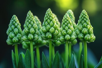 Poster - A close-up shot of a bouquet of green flowers, perfect for decorative or editorial uses
