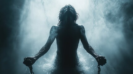 Poster - A person underwater, likely swimming or floating