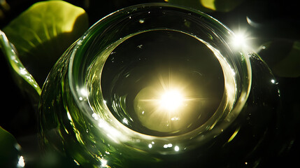 Poster - Captivating light reflections nature abstract photography close-up artistic perspective visual serenity