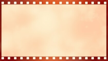 Poster - Blank film strip frame with light peach colored backdrop adding images text overlays