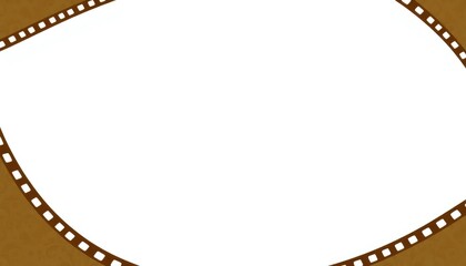 Poster - vintage style frame with brown border resembling old film strip adding retro touch