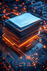 Poster - Digital Documents Stack on Circuit Board: Data Storage and Technology