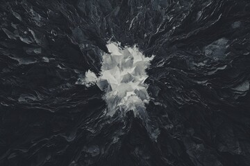 Poster - abstract background with a dark composition of black geometric shapes