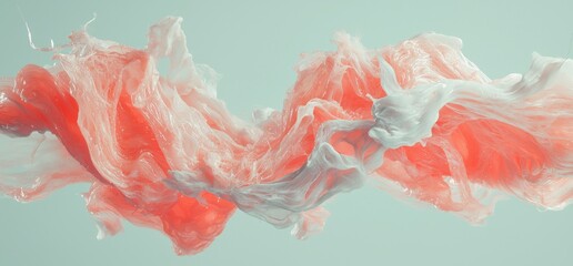 Poster - a futuristic shape is depicted in an abstract 3d rendering of twisted lines, forming a modern backgr