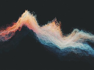 Poster - Abstract orange fractal forms the basis of this 3D rendering background illustration
