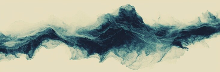 Poster - This background illustration presents a modern and unobtrusive design, characterized by colorful and curvy waves, with a color scheme consisting of dark slate gray, ash gray, and dark gray