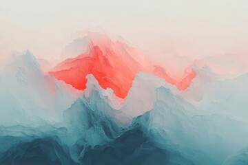 Poster - A background with a grainy, gradient holographic effect and soft, abstract textures is present