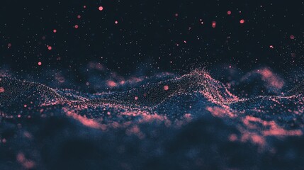 Fototapete - An abstract representation of information flow space and big data visualization is depicted in a digital background made up of rounded colored lines using 3D rendering methods