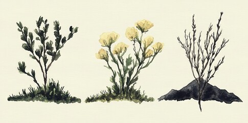 Fototapete - An AI-created compilation of abstract minimalistic modern backgrounds is available for use in wall decor, poster, and postcard design