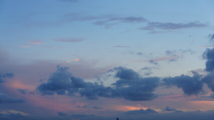 Wall Mural - the beautiful and cloudy sky sunset view before the typhoon coming in summer