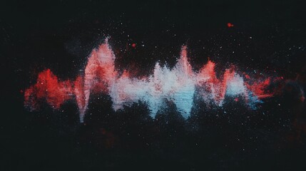 Fototapete - A stock image featuring a futuristic abstract background with pink and blue neon lights forming high-speed wave lines on a black backdrop