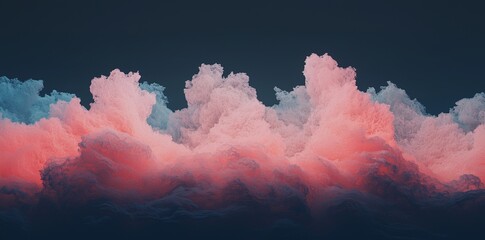 Poster - the concept of data transfer is visually represented through an abstract background filled with pink