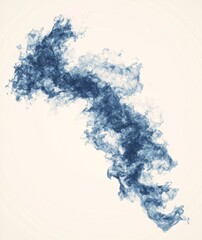 Poster - This modern illustration boasts an abstract blue background adorned with smooth lines throughout