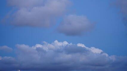 Wall Mural - the beautiful and cloudy sky sunset view before the typhoon coming in summer