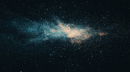 Fototapete - A futuristic CG background featuring a blue gradient abstract texture with glowing light rays