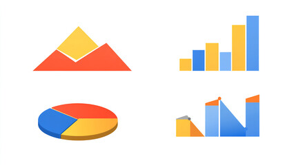 Poster - Data visualization techniques for business growth graphs charts and diagrams in digital marketing analysis