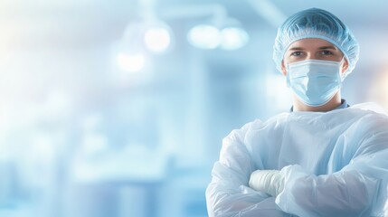 Poster - Professional dentist prepares for dental procedure in a clean clinical environment Generative AI