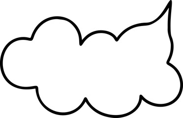 Poster - Speech blank cloud bubble vector ideal for creating dialogue, questions, or exclamations in comics, social media, or educational materials