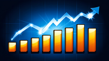 Poster - Analyzing growth trends in business graphs digital marketing infographic design corporate environment data visualization