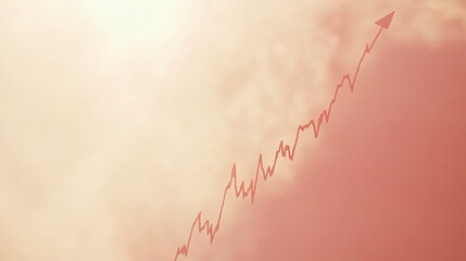 Poster - Market growth trends financial sector infographic data visualization sky background positive outlook