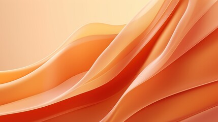 Poster - Smooth and Flowing Abstract Design with Warm Orange Tones and Soft Curves on a Gentle Background Transparent golden multilayer cloth background