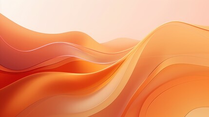 Poster - Abstract Fluid Waves in Warm Tones of Orange, Red, and Peach with Smooth Gradients and Soft Curves for Artistic Backgrounds and Designs Transparent golden multilayer cloth background