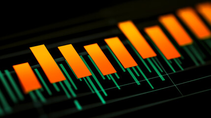 Poster - Analyzing financial data trends business sector data visualization digital environment close-up view market insights