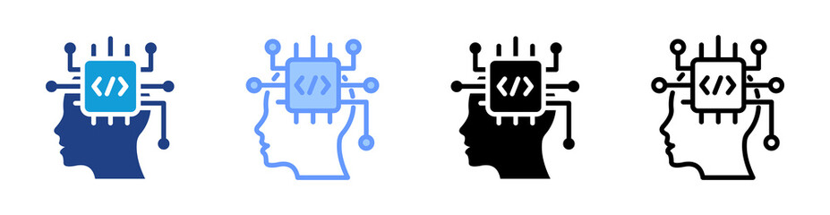 Aufkleber - Ai icon set multiple style collection