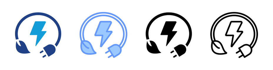 Poster - Renewable Energy icon set multiple style collection