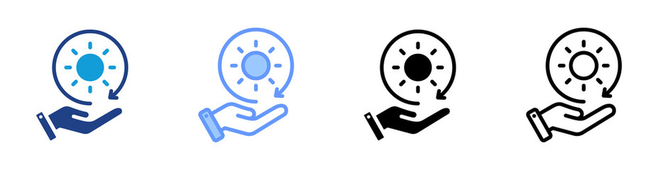 Poster - Renewable Resource icon set multiple style collection