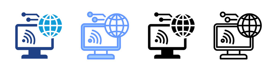 Aufkleber - Internet Connectivity icon set multiple style collection
