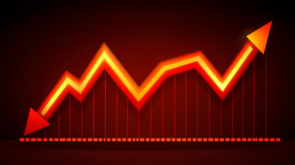 Poster - Market trends analysis business sector graphical representation digital environment elevated viewpoint economic growth concept