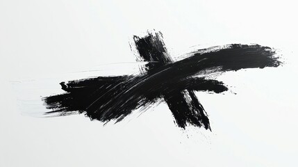 Poster - Zen Ink Wash Design, minimal brush strokes create a calming monochrome aesthetic, perfect for serene backgrounds and clean, simple settings that evoke tranquility.