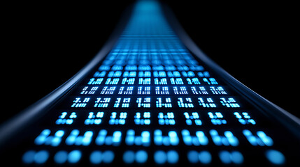 Poster - Illuminated digital pathway futuristic environment abstract visuals technology concept close-up perspective