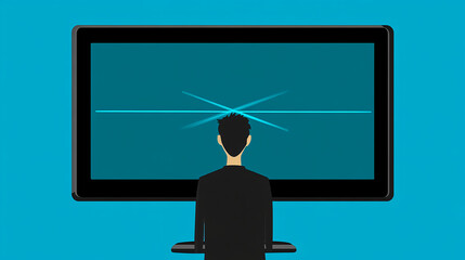 Poster - Analyzing data trends using advanced technology office infographic digital workspace front view visualization techniques
