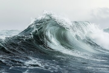 Poster - Digital Artwork Showcasing the Fluidity and Movement of Abstract Waves With Vibrant Colors and Dynamic Shapes