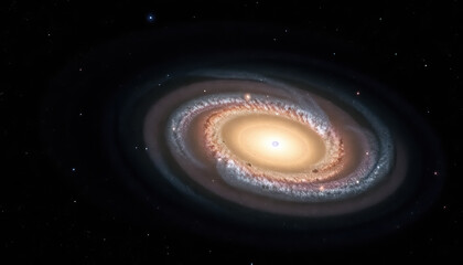Aufkleber - stunning view of spiral galaxy radiating light and majestic cosmic swirl formation