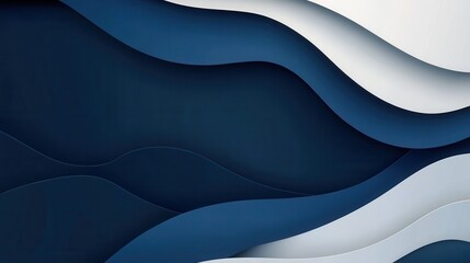 Poster - Layered wave structures create dynamic backdrop for political discourse in deep navy and silver tones Generative AI