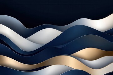 Aufkleber - Dynamic 3D inspired background with wave like structures for political discourse and media representation Generative AI