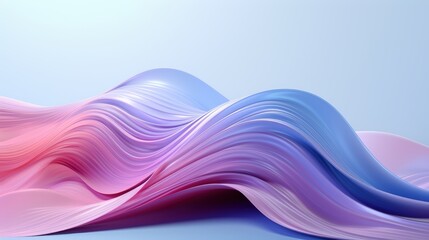Poster - Abstract Wave Design Featuring Flowing Curves in Soft Pink and Blue Tones with a Smooth Gradient Background for Creative Use,Gradient multilayer glass background