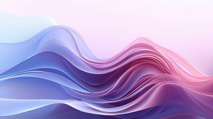 Poster - Abstract Wavy Lines in Soft Pastel Colors with Smooth Gradients for Creative Design and Backgrounds,Gradient multilayer glass background