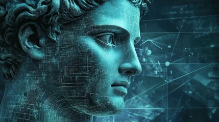 Poster - AI acts as a modern messenger, quickly analyzing data and communicating vital insights that drive research and strategic planning, fostering growth and opening new job possibilities