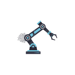 Poster - Robotic Arm and Technology: A sleek, modern robotic arm, symbolizing automation, innovation, and the future of technology, showcases the precision and efficiency. 