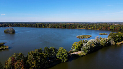 Naklejka na meble lakes autumn view from above landscape