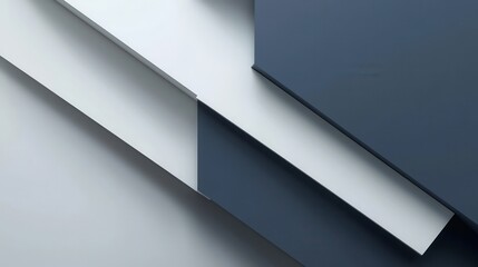 Aufkleber - Modern minimalist design with a white and navy blue geometric background perfect for corporate branding and governance themes Generative AI