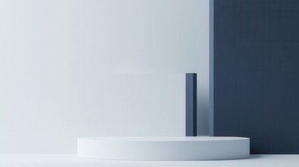 Fototapete - Modern minimalist background with geometric lines and balanced composition ideal for creative projects Generative AI