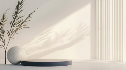 Fototapete - Modern minimalist interior with geometric design for stability and governance Generative AI