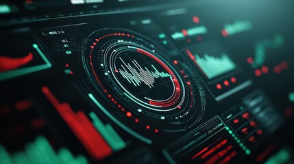 Poster - Dynamic Digital Dashboard with Growth Charts and Business Analytics Visuals